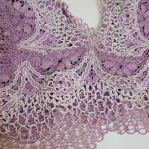 M VICTORIA'S SECRET PURPLE SATIN LINED BRALETTE MEDIUM - Picture 2 of 7